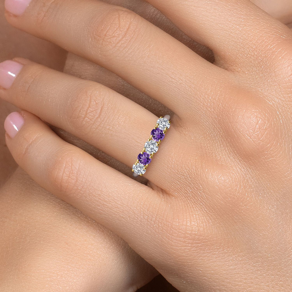 Ring in 925 Sterling Silver and 10K Yellow Gold