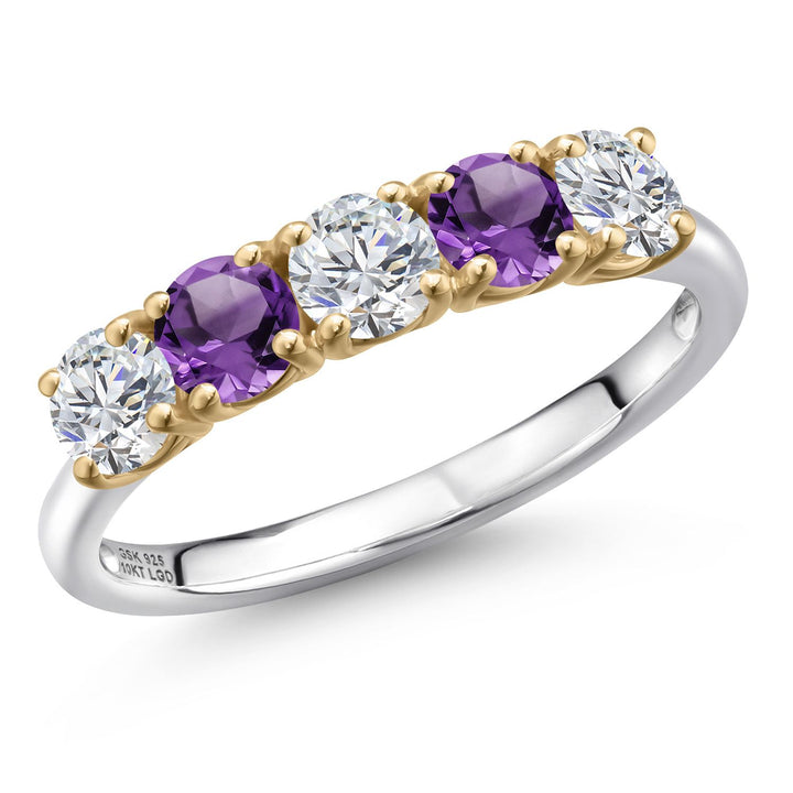 5_Ring in 925 Sterling Silver and 10K Yellow Gold