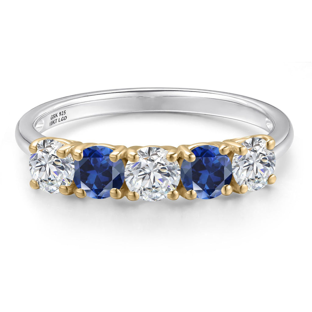 Ring in 925 Sterling Silver and 10K Yellow Gold