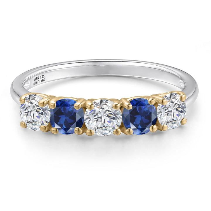 Ring in 925 Sterling Silver and 10K Yellow Gold