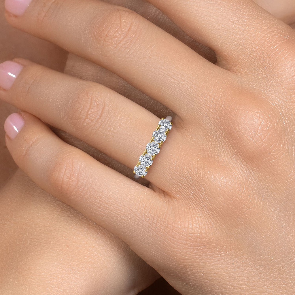 Ring in 925 Sterling Silver and 10K Yellow Gold