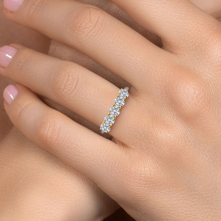 Ring in 925 Sterling Silver and 10K Yellow Gold