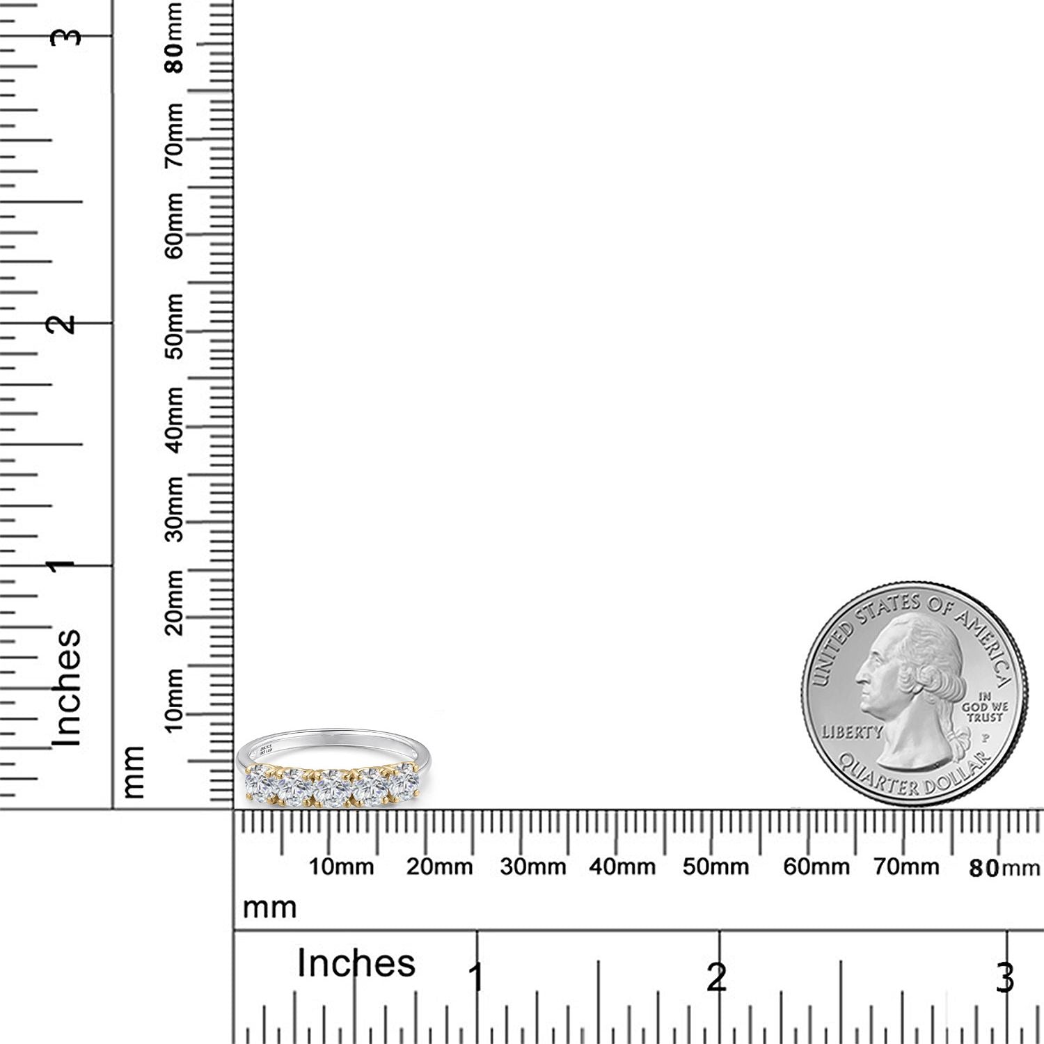 Ring in 925 Sterling Silver and 10K Yellow Gold