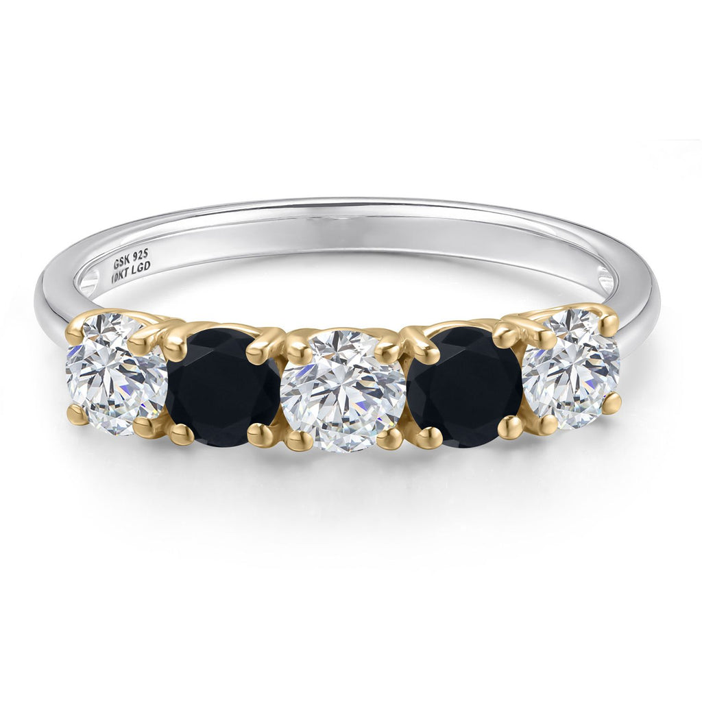 Ring in 925 Sterling Silver and 10K Yellow Gold