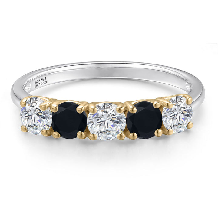 Ring in 925 Sterling Silver and 10K Yellow Gold