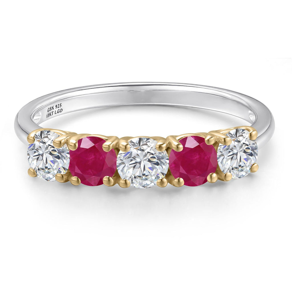 Ring in 925 Sterling Silver and 10K Yellow Gold