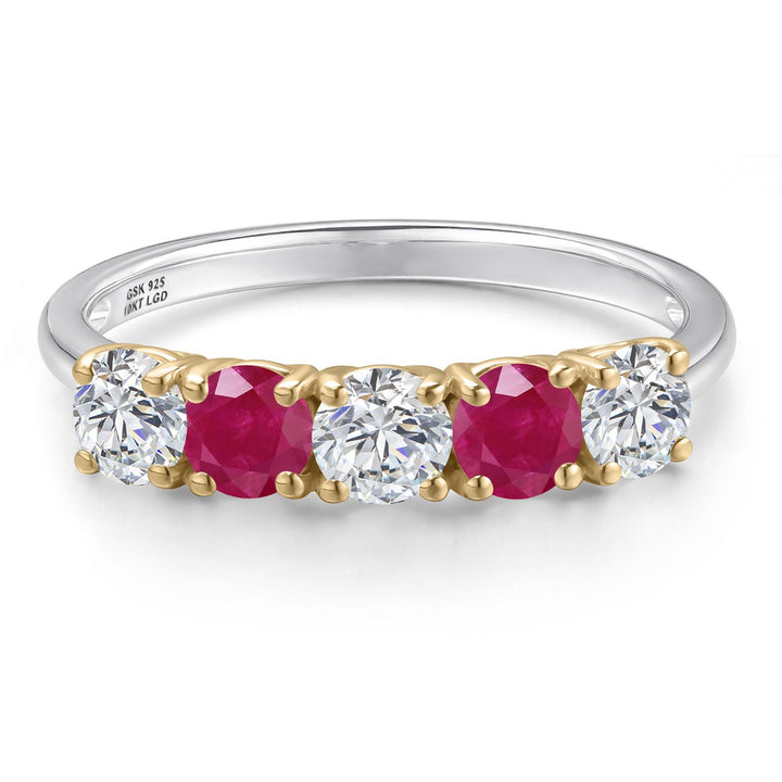 Ring in 925 Sterling Silver and 10K Yellow Gold