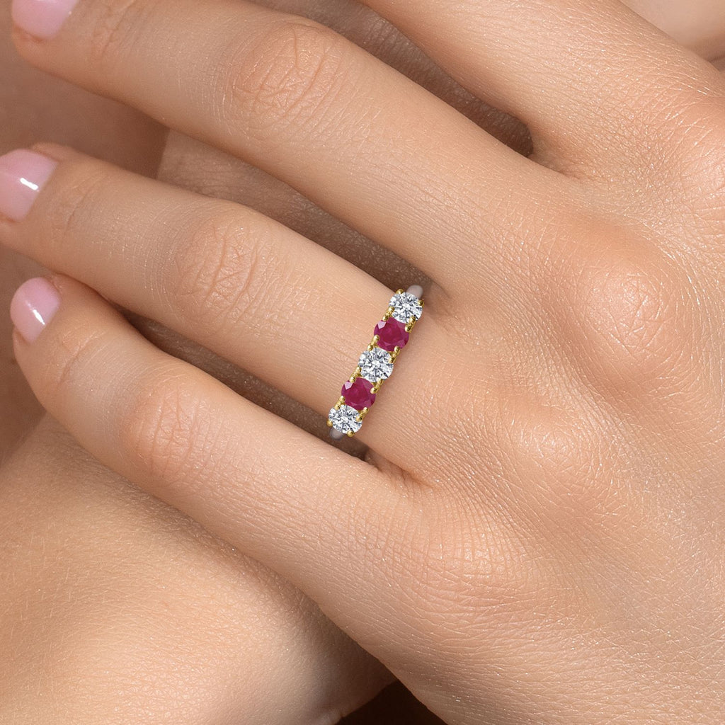 Ring in 925 Sterling Silver and 10K Yellow Gold