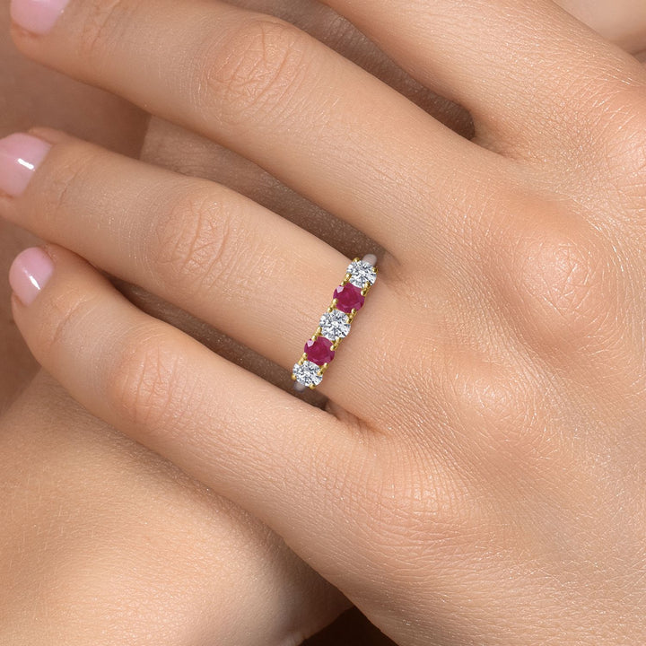 Ring in 925 Sterling Silver and 10K Yellow Gold