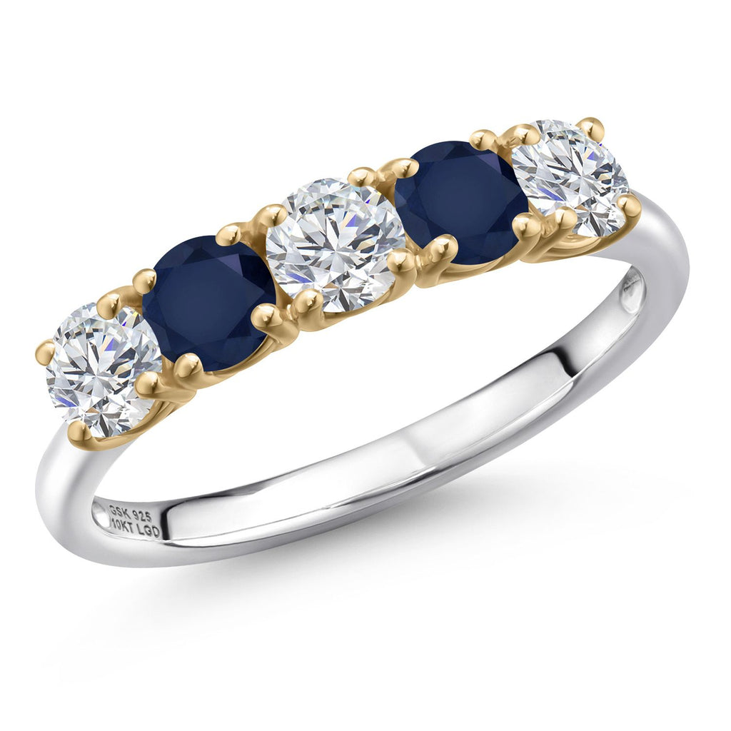 5_Ring in 925 Sterling Silver and 10K Yellow Gold