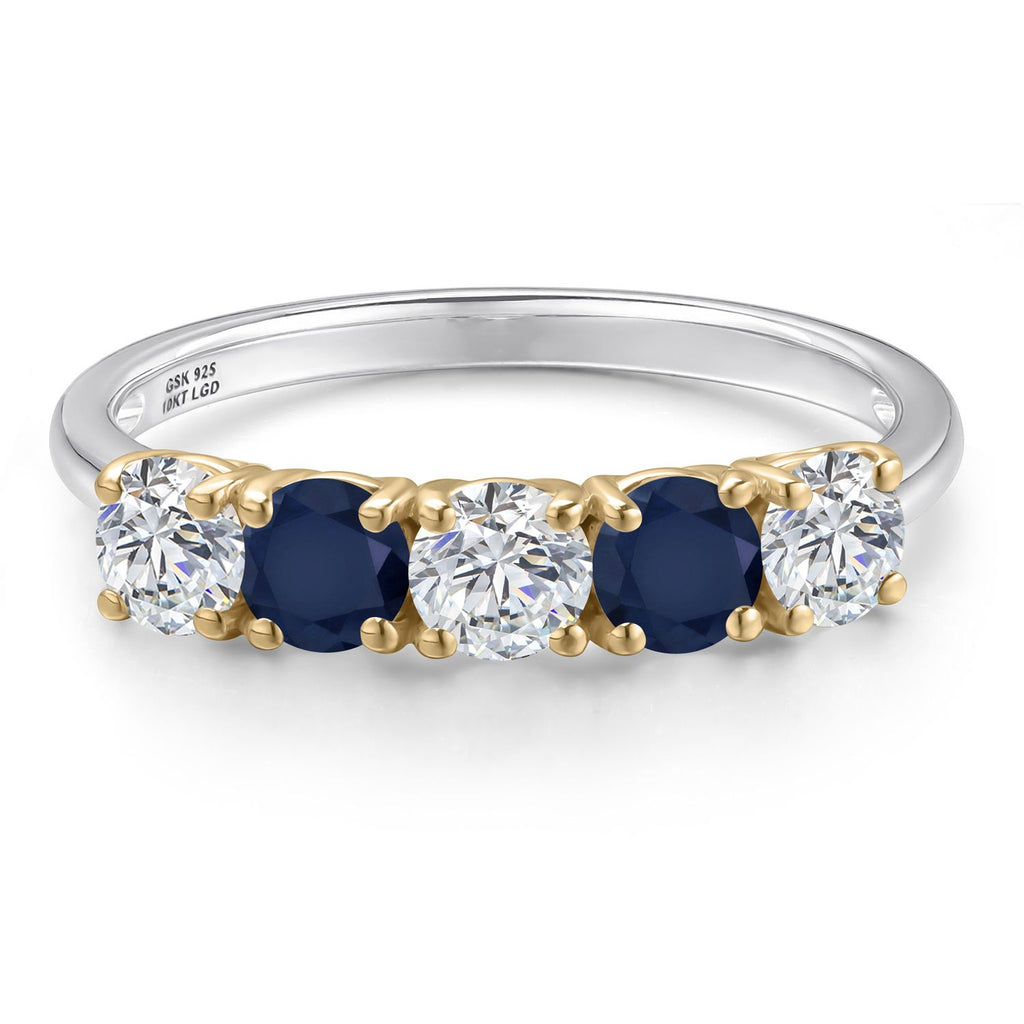 Ring in 925 Sterling Silver and 10K Yellow Gold