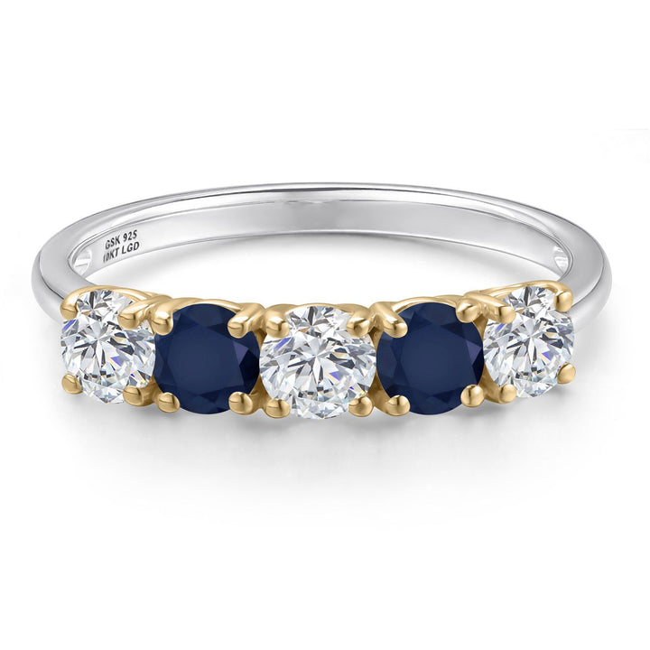 Ring in 925 Sterling Silver and 10K Yellow Gold