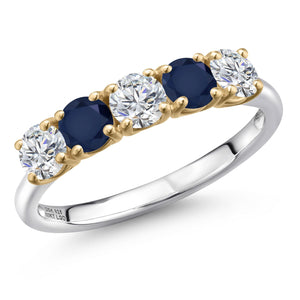 Ring in 925 Sterling Silver and 10K Yellow Gold