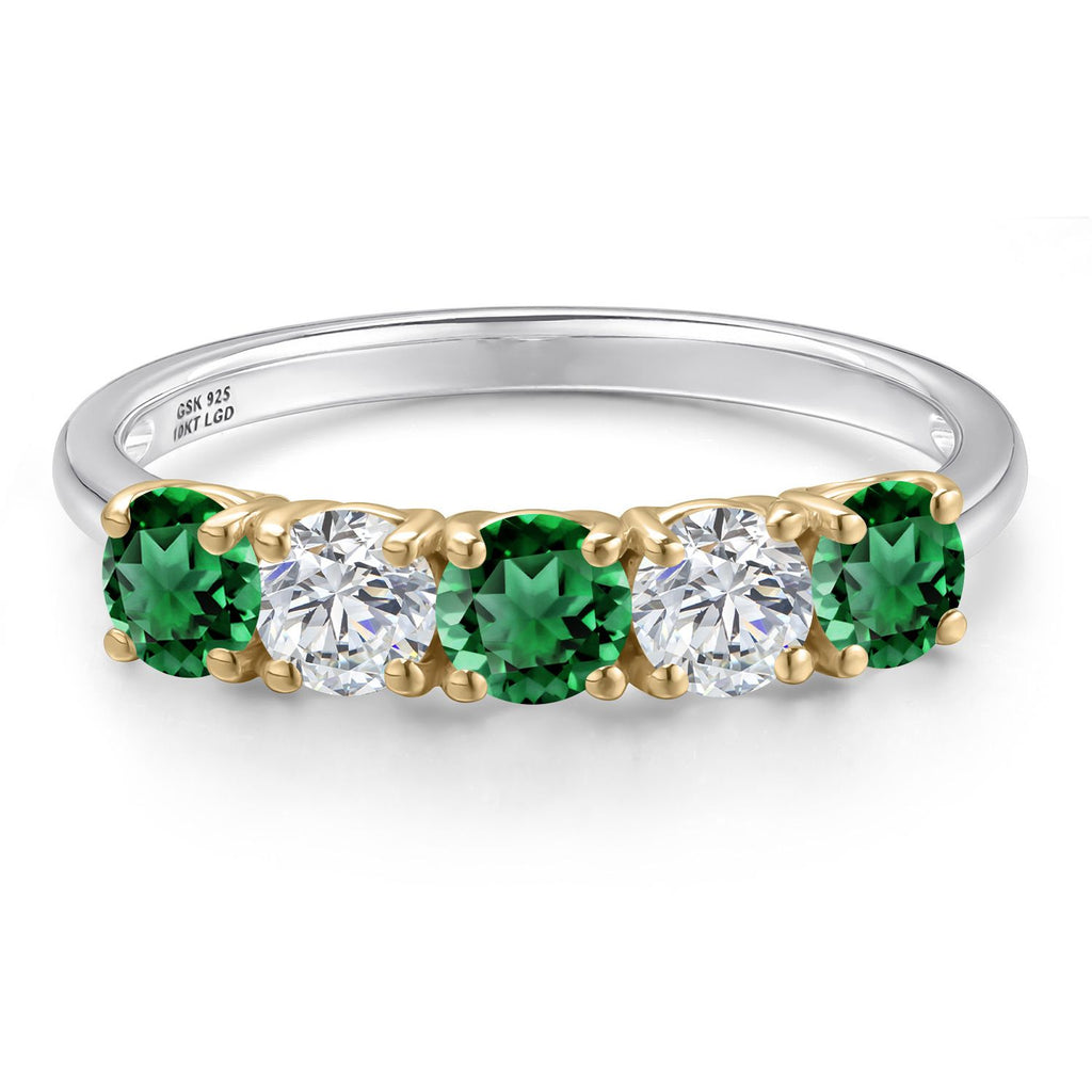 Ring in 925 Sterling Silver and 10K Yellow Gold