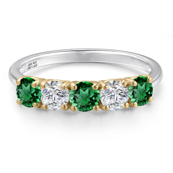Ring in 925 Sterling Silver and 10K Yellow Gold