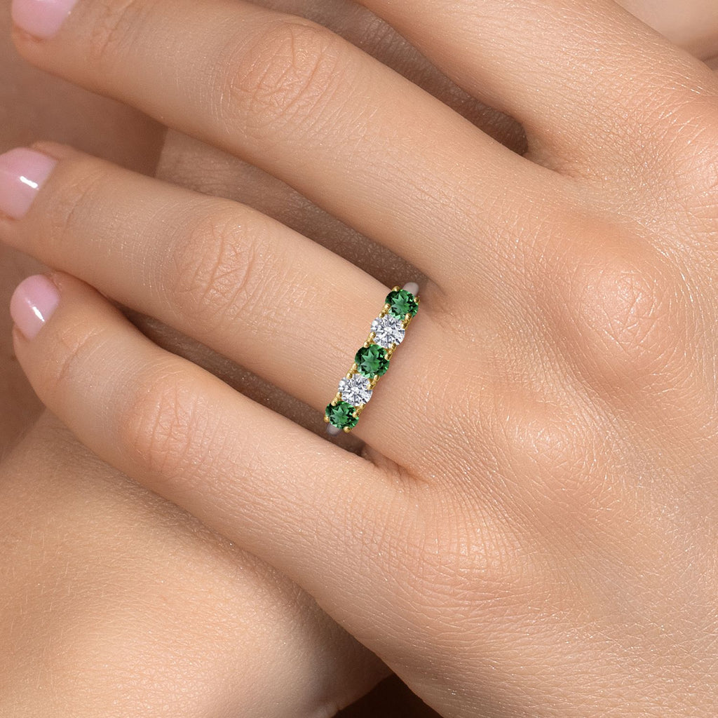 Ring in 925 Sterling Silver and 10K Yellow Gold