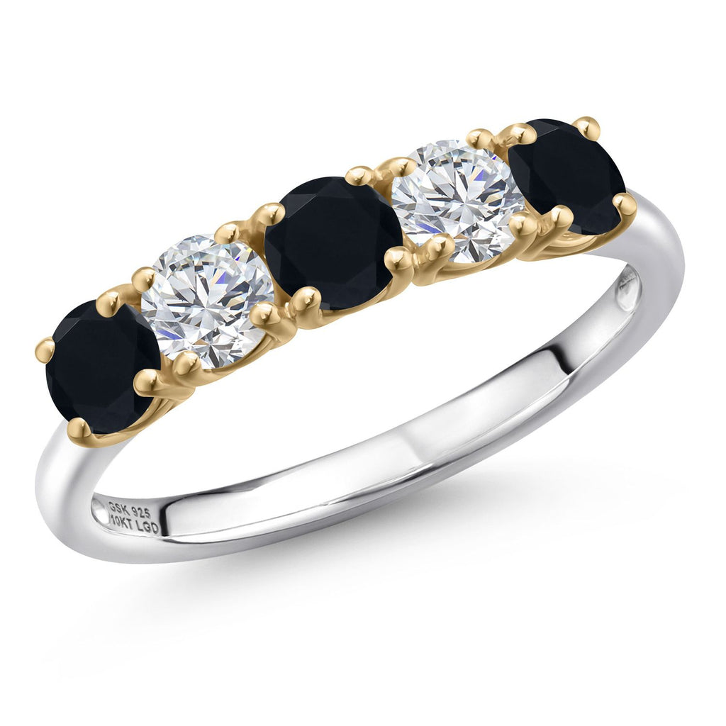 5_Ring in 925 Sterling Silver and 10K Yellow Gold