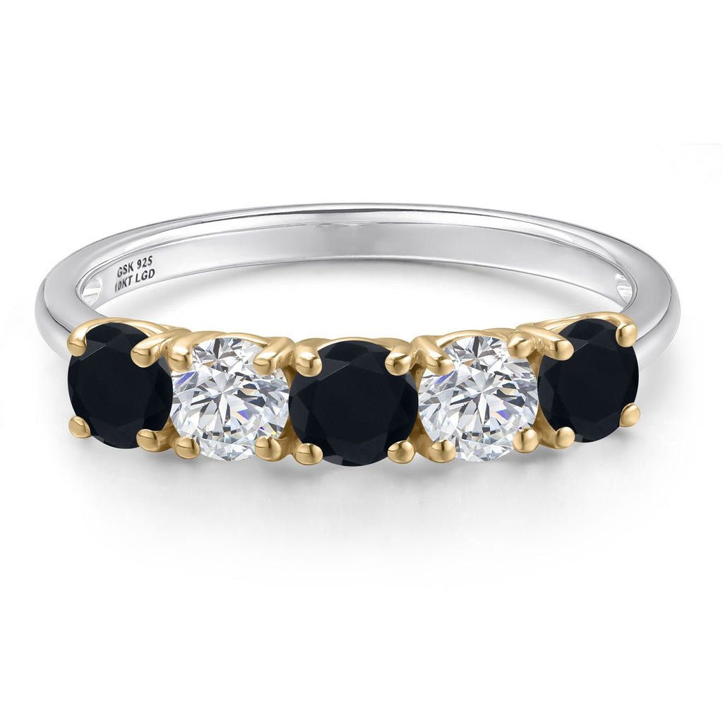 Ring in 925 Sterling Silver and 10K Yellow Gold