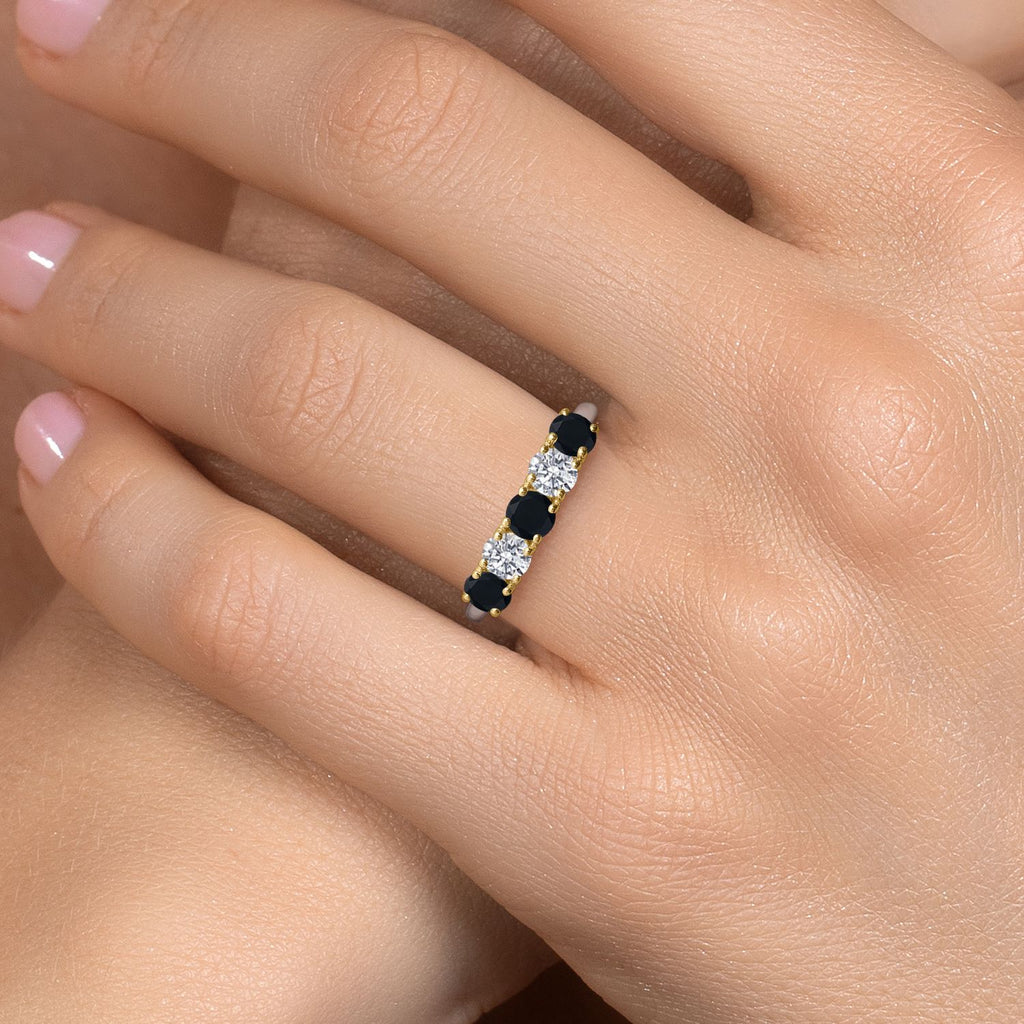 Ring in 925 Sterling Silver and 10K Yellow Gold