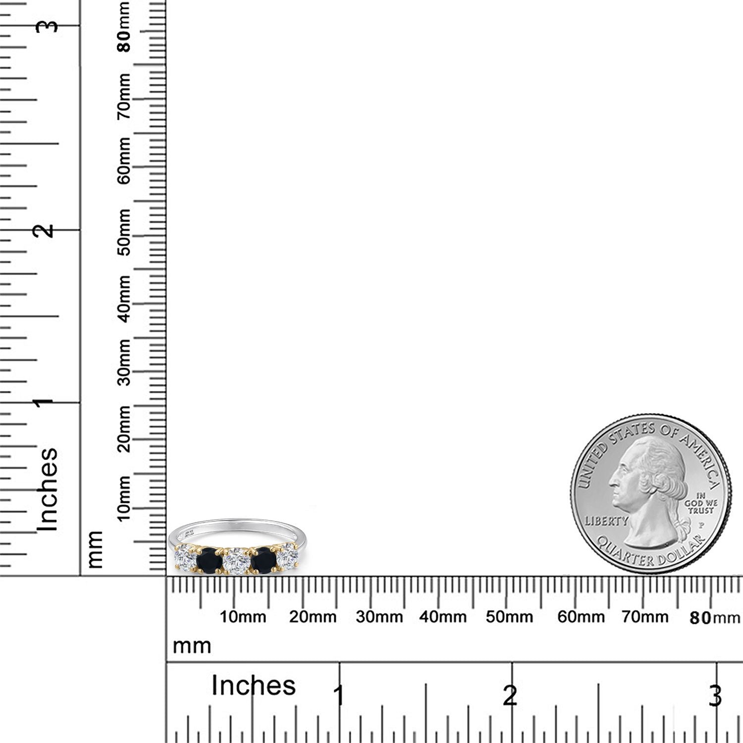 Ring in 925 Sterling Silver and 10K Yellow Gold