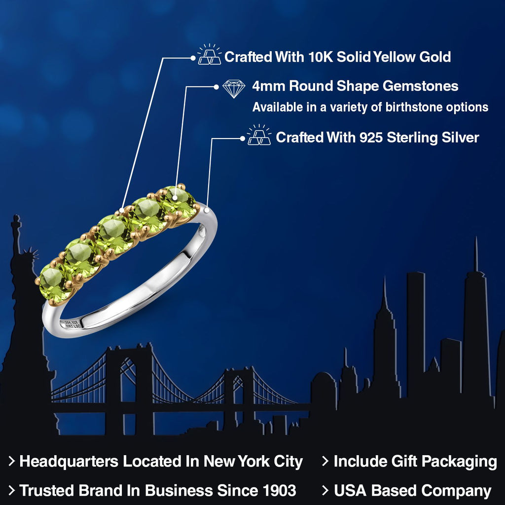 Ring in 925 Sterling Silver and 10K Yellow Gold