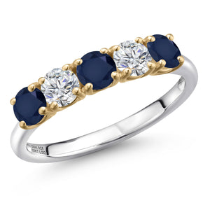 Ring in 925 Sterling Silver and 10K Yellow Gold