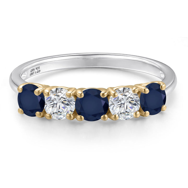 Ring in 925 Sterling Silver and 10K Yellow Gold