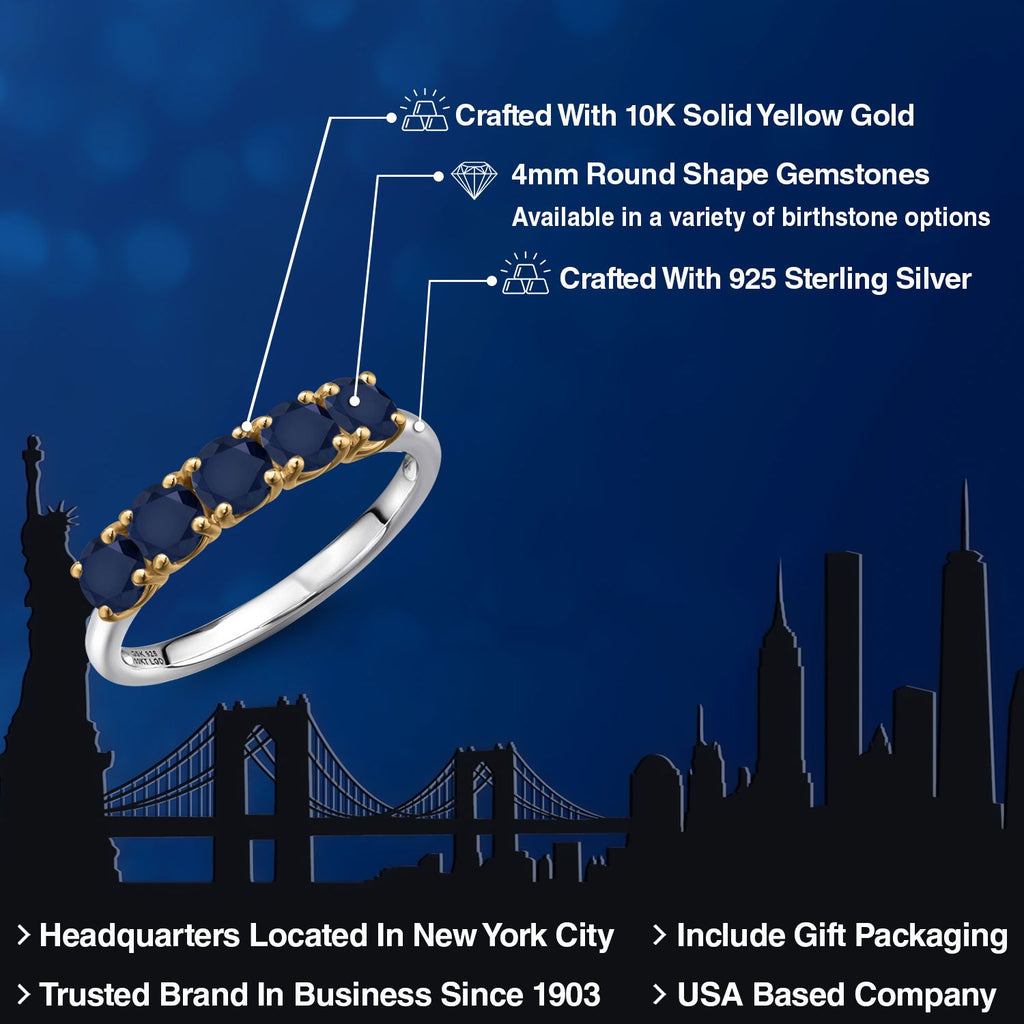 Ring in 925 Sterling Silver and 10K Yellow Gold