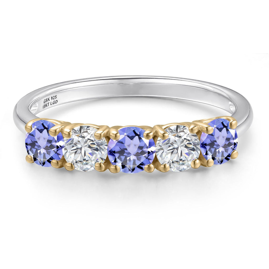 Ring in 925 Sterling Silver and 10K Yellow Gold