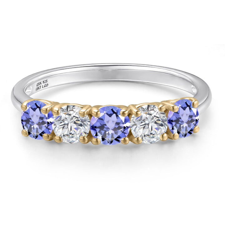 Ring in 925 Sterling Silver and 10K Yellow Gold