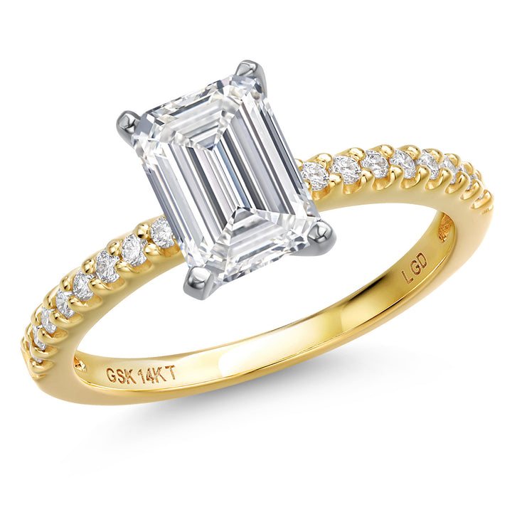 Emerald_Center 2ct_5_Ring in 14K Two Tone Gold