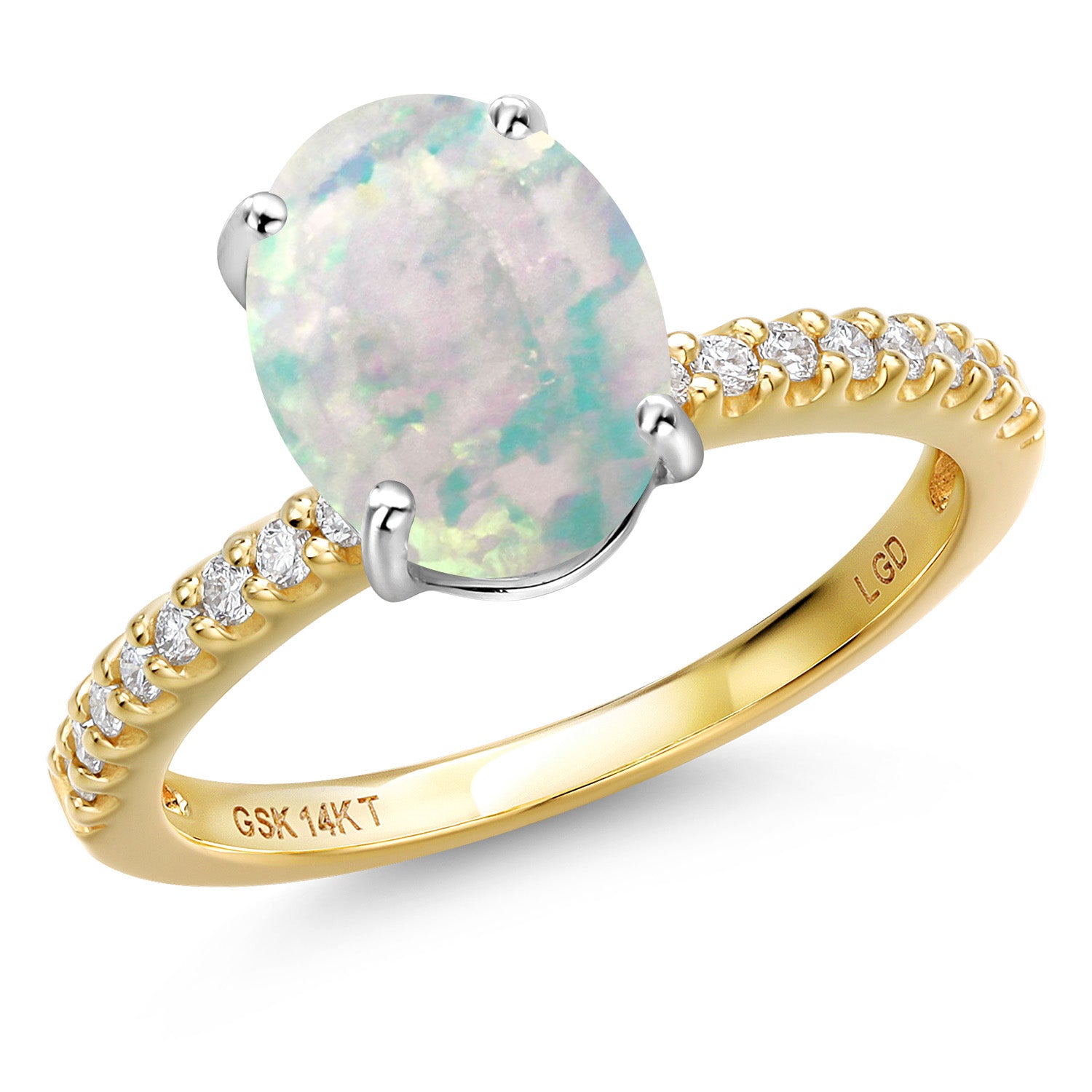 8_Ring in 14K Two Tone Gold