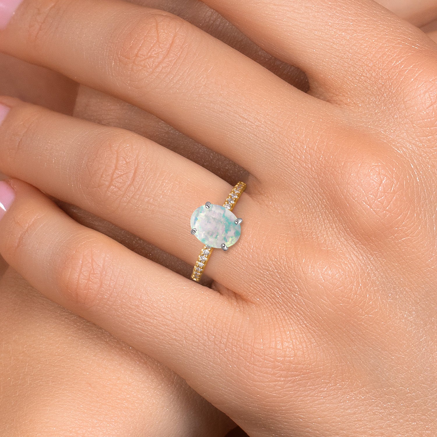 Ring in 14K Two Tone Gold