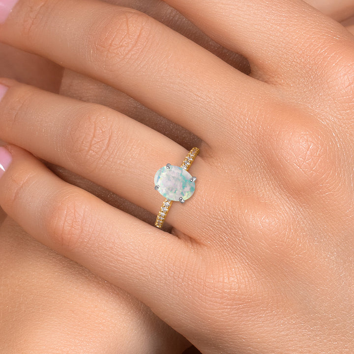 Ring in 14K Two Tone Gold