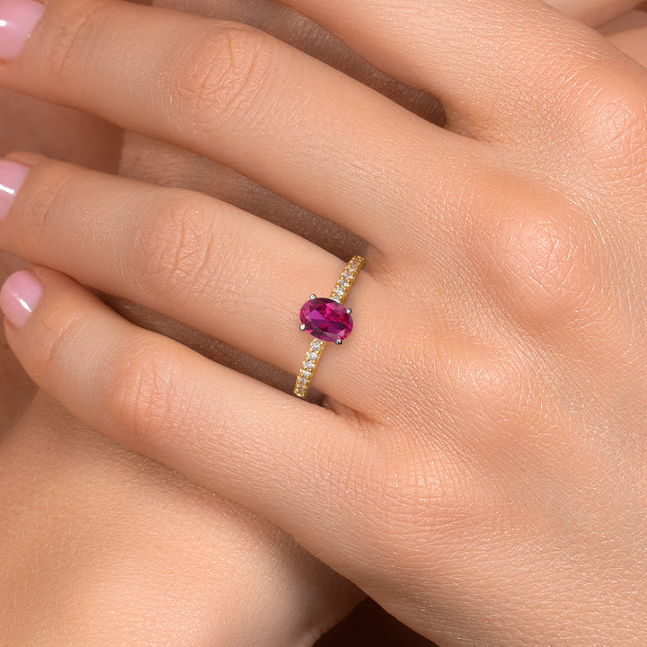 Ring in 14K Two Tone Gold