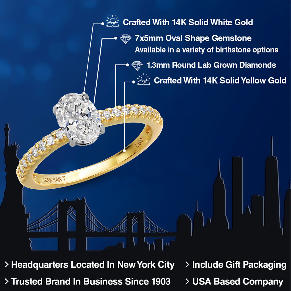 Ring in 14K Two Tone Gold