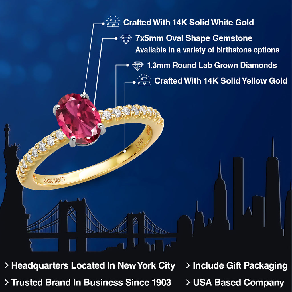 Ring in 14K Two Tone Gold