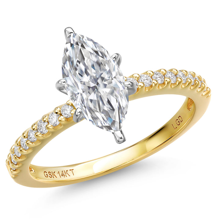 Marquise_Center 1ct_5_Ring in 14K Two Tone Gold