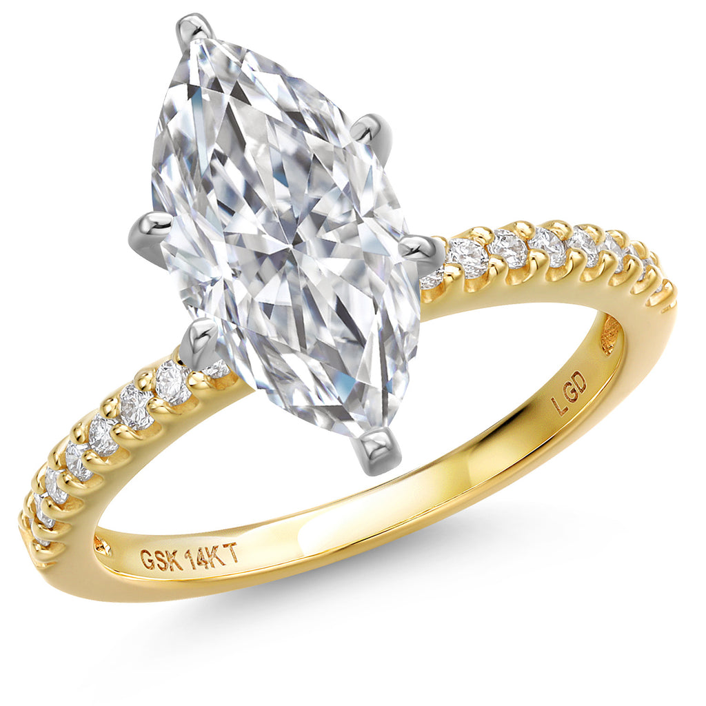 Marquise_Center 2ct_5_Ring in 14K Two Tone Gold