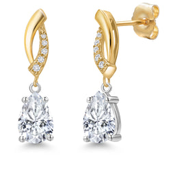 Earrings in 14K Two Tone Gold