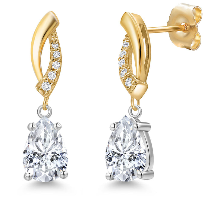 Earrings in 14K Two Tone Gold
