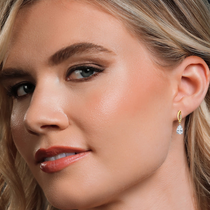 Earrings in 14K Two Tone Gold