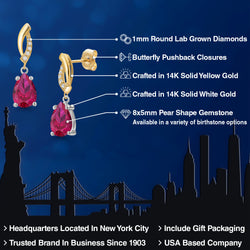 Earrings in 14K Two Tone Gold