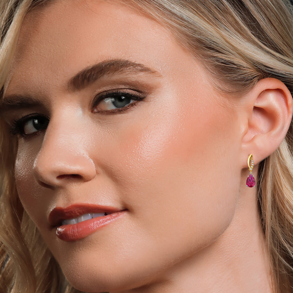 Earrings in 14K Two Tone Gold