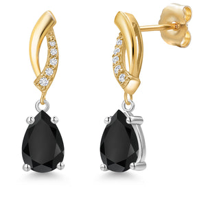 Earrings in 14K Two Tone Gold