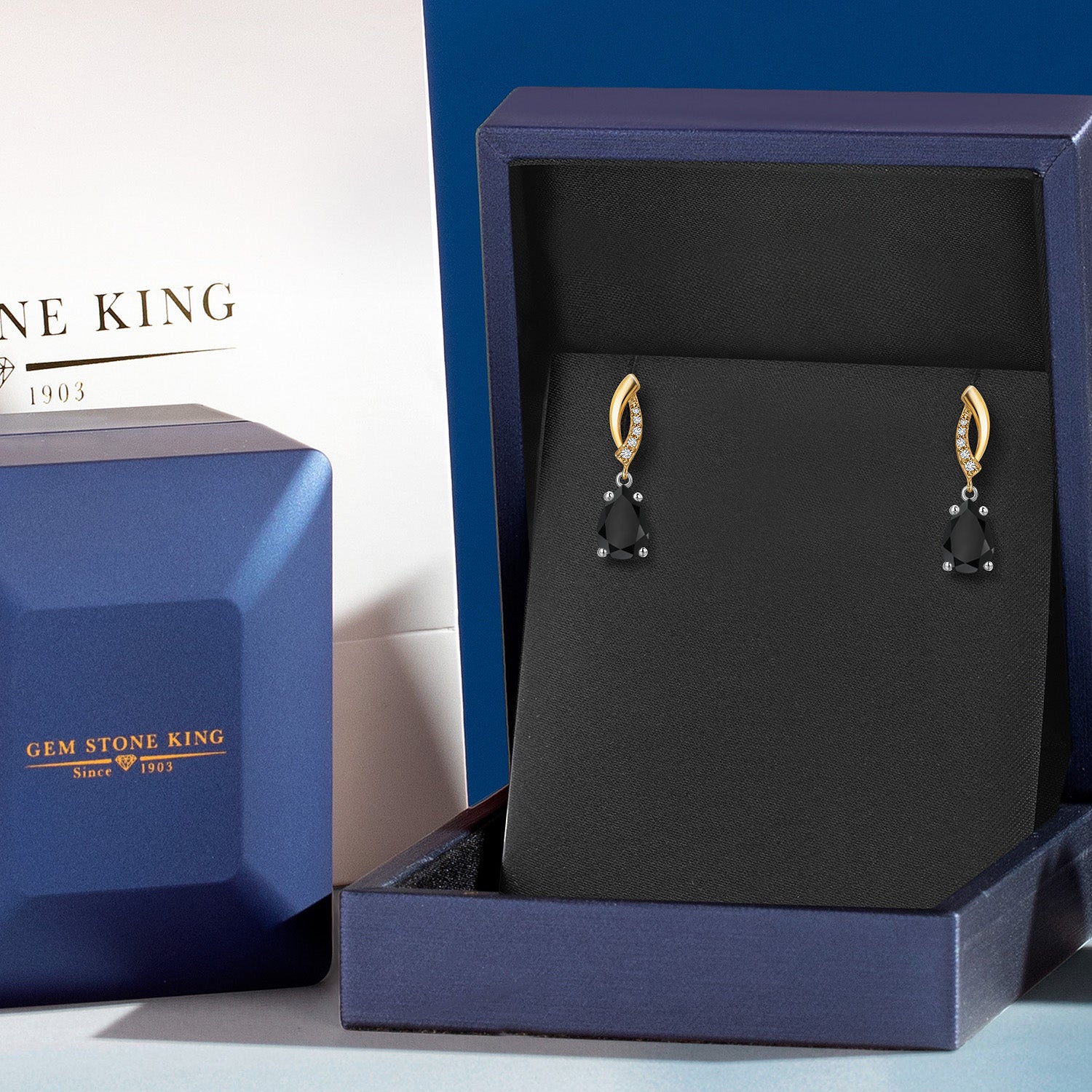 Earrings in 14K Two Tone Gold