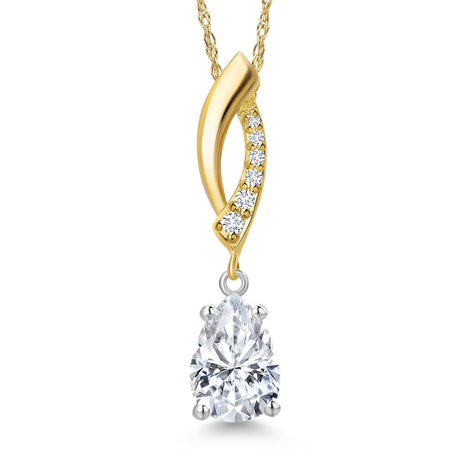 Pendant in 14K Two Tone Gold
