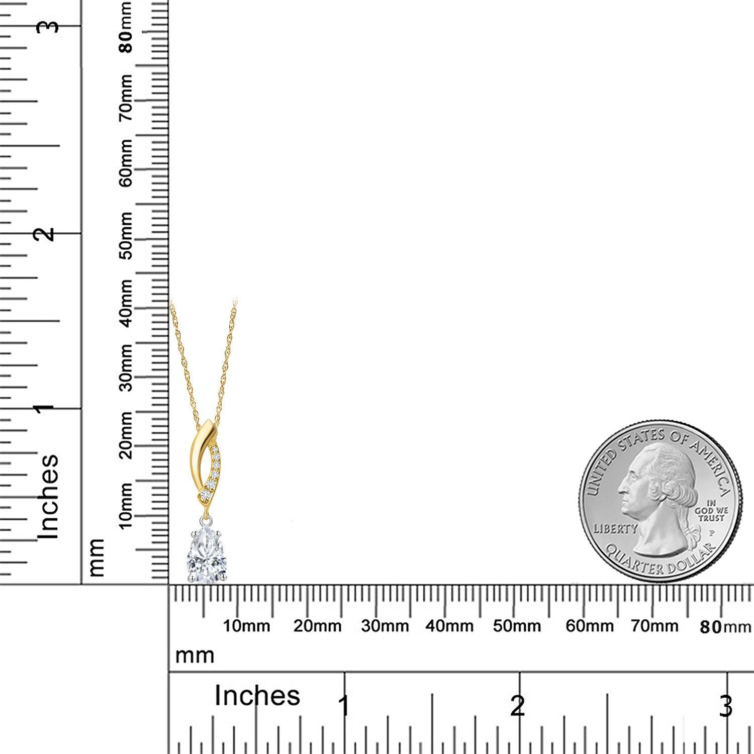 Pendant in 14K Two Tone Gold