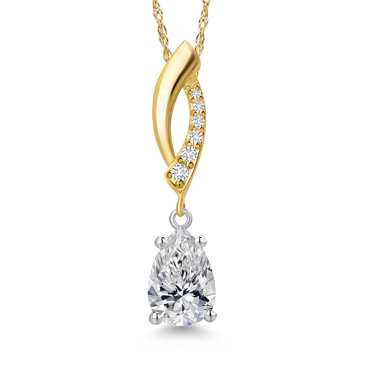 Pendant in 14K Two Tone Gold