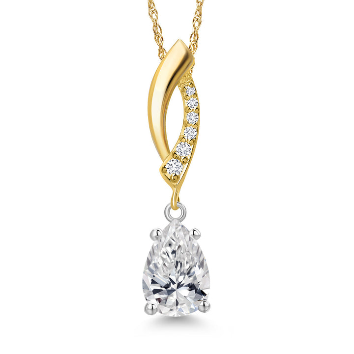 Pendant in 14K Two Tone Gold